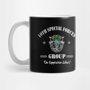 Proud US Army 10th Special Forces Group Veteran De Oppresso Liber SFG - Gift for Veterans Day 4th of July or Patriotic Memorial Day Mug